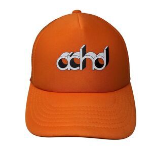 ACHD Snapback Mesh Back Trucker Hat Orange OSFM Solid Direct Caps